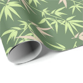 竹離れ自然植物模様 ラッピングペーパー (ロールコーナー)