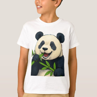 竹食べ竹 – Panda Art Tシャツ