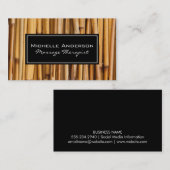 竹黒枠白縁ど 名刺 (正面/裏面)