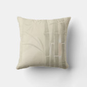 竹，ベージュの背景 クッション (裏面)