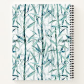 竹，モノグラムパーソナライズされた, ノートブック (裏面)