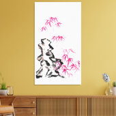 竹 – 赤 キャンバスプリント (インサイチュ (リビング))