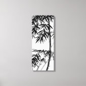 竹 – olive green - bw キャンバスプリント (正面)