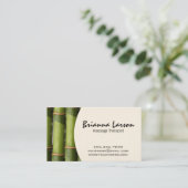 竹II （クリーム） 名刺 (スタンド正面)