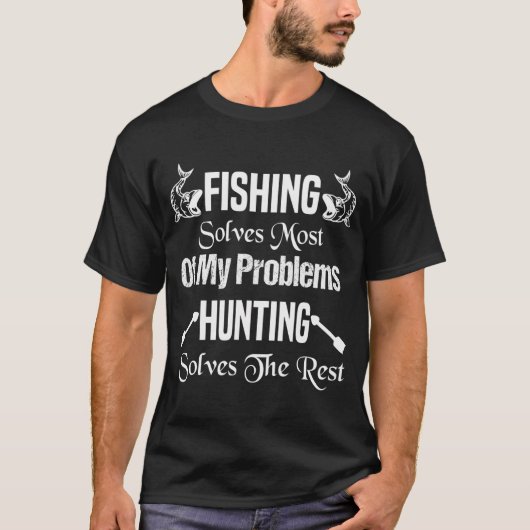 竿が得意で魚を呼び寄せるユーモラスなサルカスティック Tシャツ (正面)