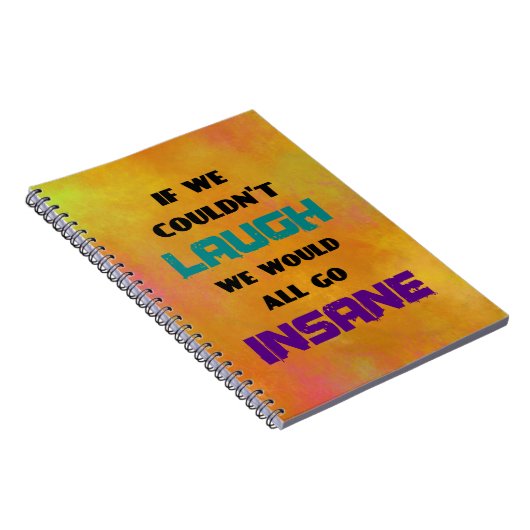 笑いおもしろいと狂気に関するかわいい引用文 ノートブック (右側)