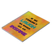 笑いおもしろいと狂気に関するかわいい引用文 ノートブック (左側)