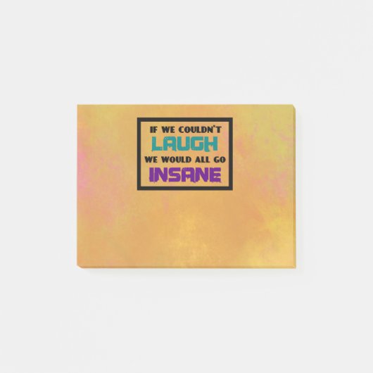 笑いおもしろいと狂気に関するかわいい引用文 ポストイット (正面)