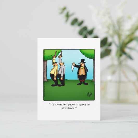 笑いおもしろいのはがき ポストカード (スタンド正面)