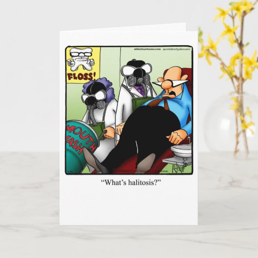 笑いおもしろいのグリーティングカード カード (黄色い花)