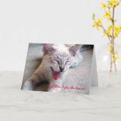 笑いがハートを上げる！ カード (黄色い花)