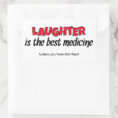 笑いが薬最高のだ |おもしろい引用文 長方形シール (バッグ)