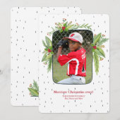 笑いでいっぱいの写真ホリデーカード シーズンカード (正面/裏面)