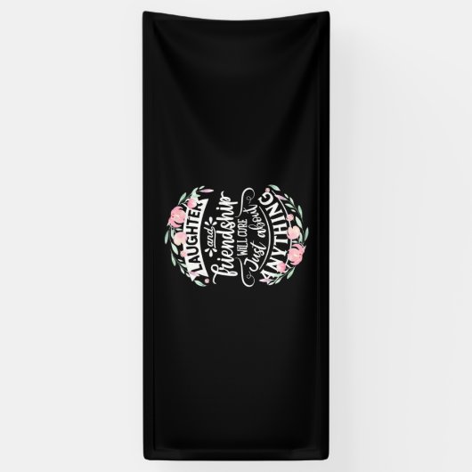 笑いと友情 横断幕 (縦)