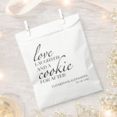 笑いと後のクッキーが大好き | 結婚s フェイバーバッグ (クリップ留めされた状態)
