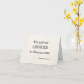 笑いと笑い古いシクラークスピア引用文 カード (黄色い花)