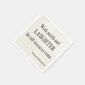 笑いと笑い古いシクラークスピア引用文 スタンダードカクテルナプキン (角)