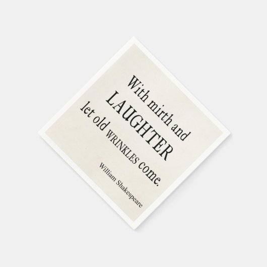 笑いと笑い古いシクラークスピア引用文 スタンダードカクテルナプキン (角)