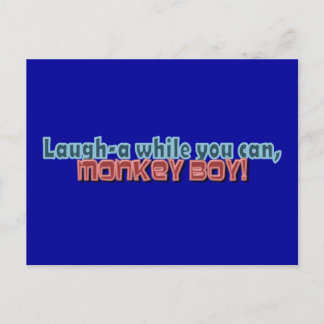 笑いながら猿の男の子デザイン ポストカード