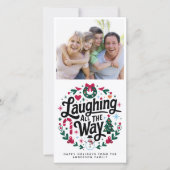 笑いながら道を往く写真 シーズンカード (正面)