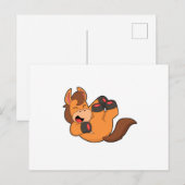 笑いながら馬 ポストカード (正面/裏面)