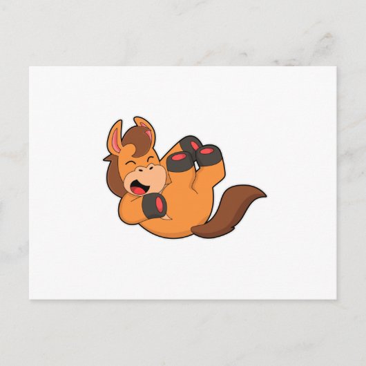 笑いながら馬 ポストカード (正面)