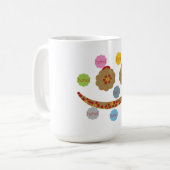 笑いのスマイルのマグ コーヒーマグカップ (正面左)