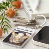 笑いのブッパーソナライズされたダキーチェーン キーホルダー (正面右)