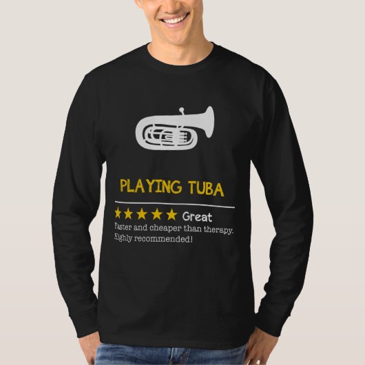 笑いのベースを受け入れる:チューバ – 安く、速く Tシャツ (正面)