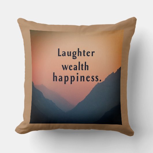 笑いの富の幸福 クッション (正面)