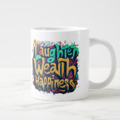 笑いの富の幸福 ジャンボコーヒーマグカップ (右)