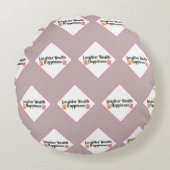 笑いの富の幸福 ラウンドクッション (正面)