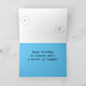 . .笑いの樽のハッピーバースデー カード (内部)