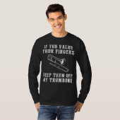 笑いの真鍮保私のトロンボーンおもしろいティー Tシャツ (正面フル)