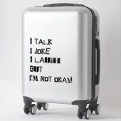 笑いの重み – メンタルヘルス認識度 シール (スーツケース)