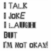 笑いの重み – メンタルヘルス認識度 シール (正面)