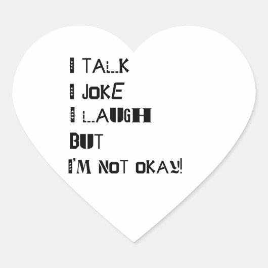 笑いの重み – メンタルヘルス認識度 ハートシール (正面)