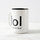 笑いの騒々しいマグ ツートーンマグカップ (正面左)