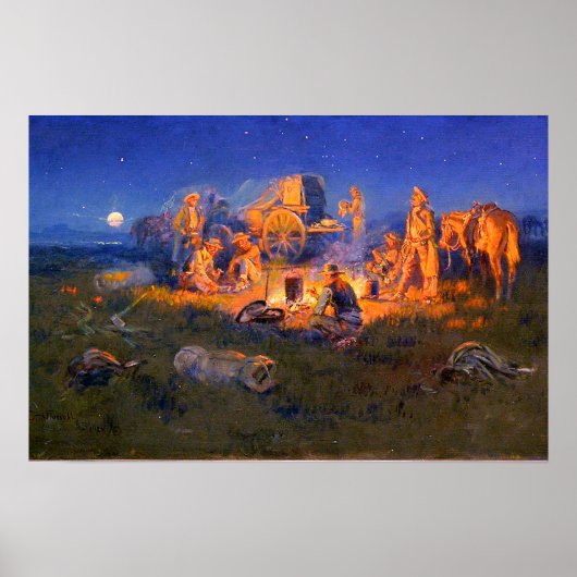 笑いはロネソームカウボーイズを殺すC M Russell 1925 ポスター (正面)