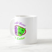 笑いは今より遅いマスク叫びます コーヒーマグカップ (正面左)