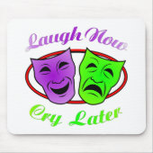 笑いは今より遅いマスク叫びます マウスパッド (正面)