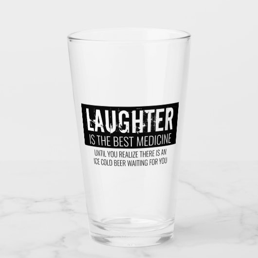 笑いは最高の薬のおもしろいやる気を起こさせる タンブラーグラス (正面)