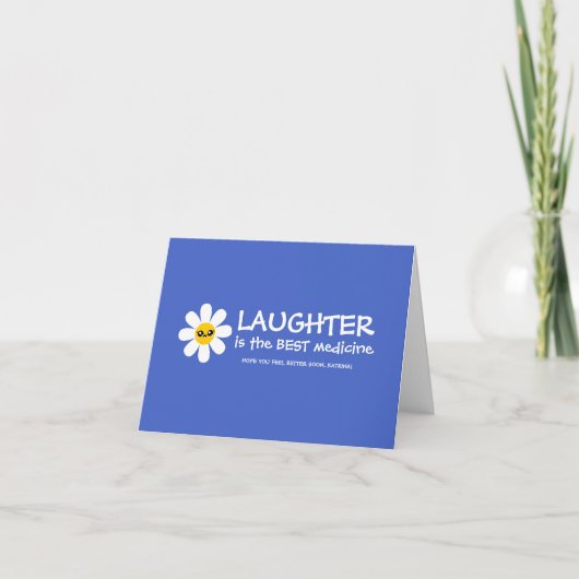 笑いは薬の最高のあいさつきカード カード (正面)