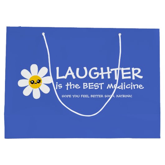 笑いは薬最高のの抱き枕 ラージペーパーバッグ (裏面)