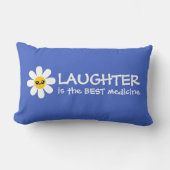 笑いは薬最高の用デイジー枕 ランバークッション (正面)