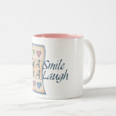 笑いをキルトにして下さい ツートーンマグカップ (正面右)