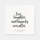 笑いを愛し続けて幸せに スタンダードカクテルナプキン (正面)