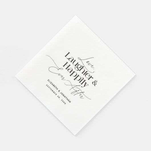 笑いを愛し続け楽しく過結婚ごす スタンダードランチョンナプキン (角)