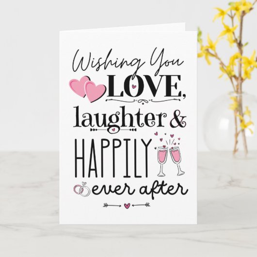 笑いを愛し続け、楽しく過ごす カード (黄色い花)