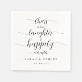 笑いを愛する応援と楽しいずっと後 スタンダードカクテルナプキン (正面)